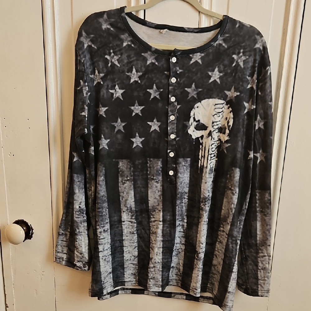Mens Gray Long Sleeve Shirt